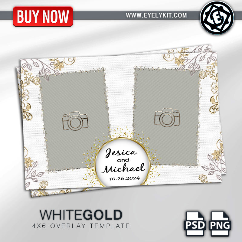 Eyelykit Studio Photo Booth Overlays And Animations WHITE GOLD