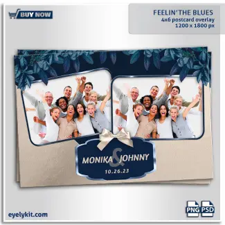 Landscape Photo Templates 24 blue eucalyptus photo booth overlay. For chic modern weddings, elegant bridal showers, sophisticated anniversaries, and upscale corporate galas, a refined navy blue and cream aesthetic is an absolute staple. Offering a beautifully designed, uniquely colored botanical digital frame is the perfect way to secure these lucrative, high-end bookings.