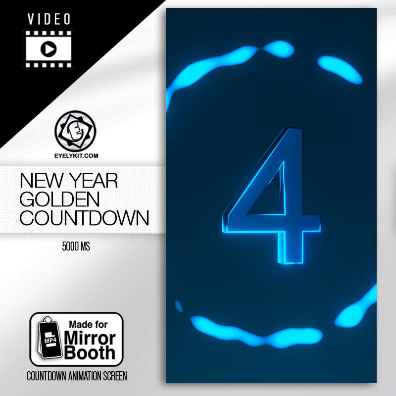 Eyelykit Studio Photo Booth Overlays And Animations ELEGANT BLUE COUNTDOWN