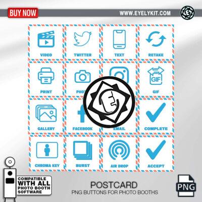 IPad Photobooth Buttons - POSTCARD - BUTTONS