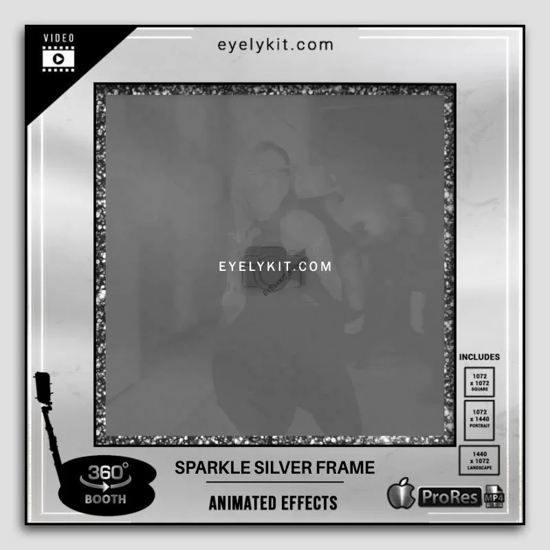 360 Photo Booth Effects - SPARKLING SILVER