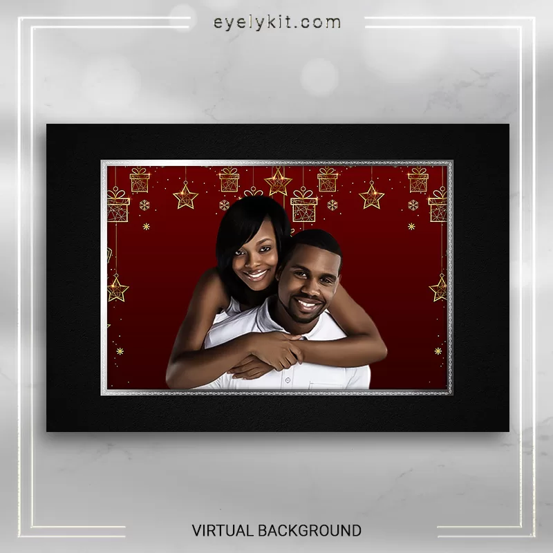 Christmas Backdrop virtual-backdrop-photobooth-golden-gift-3