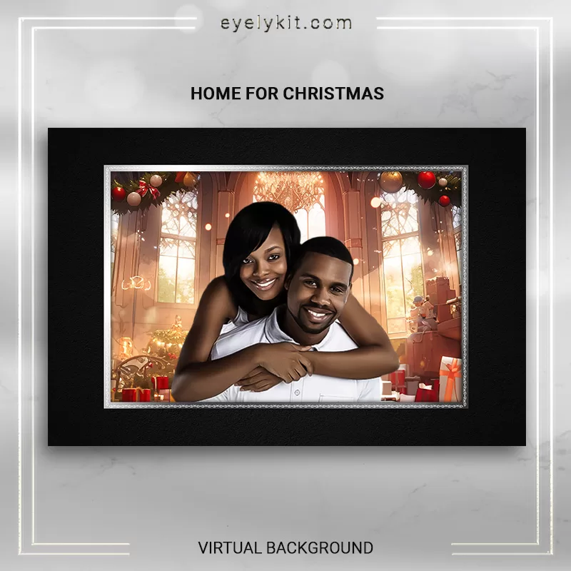 Beautiful Christmas Photo Booth Backdrops HOME-FOR-CHRISTMAS-1