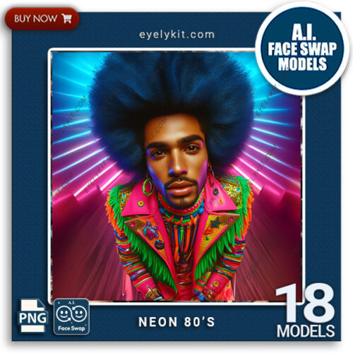 neon 80s retro faceswap images ai-photo-booth-face-swap-models-neon-80s-1