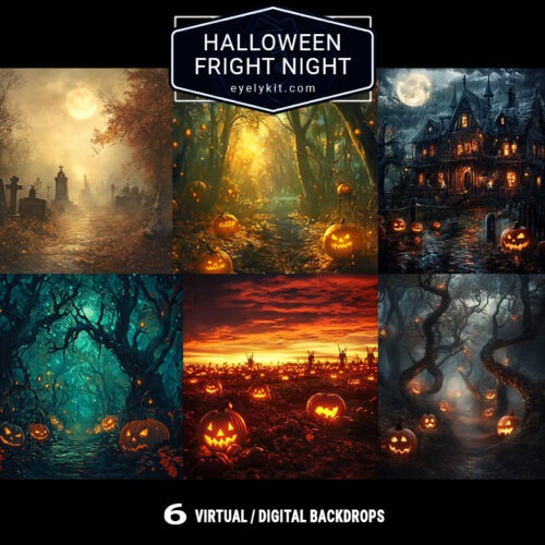 6 HALLOWEEN FRIGHT NIGHT BACKDROPS - Image 3