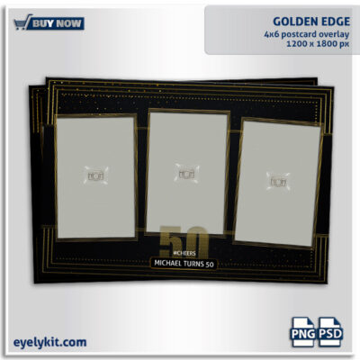 24+ Amazing Golden Edge Photo Booth Overlay Template
