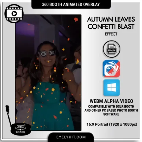 Autumn Leaves Confetti Blast video effects for dslr booth 360 booths