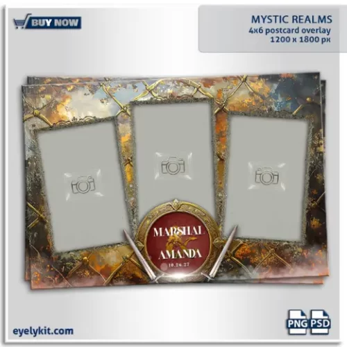 Mystic Realms Photo Booth Overlay. Dungeons and dragons. a one-of-a-kind digital template designed to elevate photo booth experiences into cinematic adventures. Whether it’s for weddings, themed parties, fantasy conventions, or immersive corporate events, this overlay transforms ordinary snapshots into powerful keepsakes filled with magic, mystery, and grandeur.