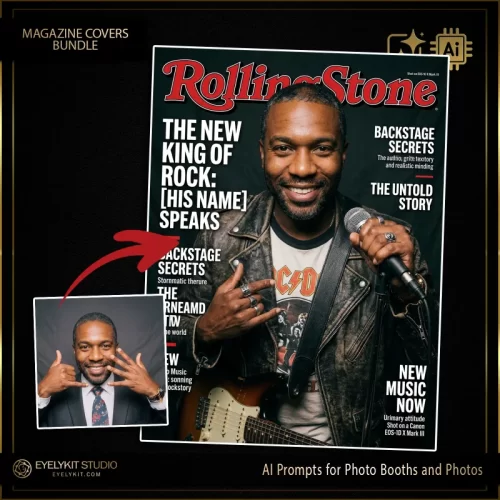 5 Stunning Magazine Cover Prompts For Photo Booths & Photos