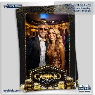 elegant casino template" and is perfect for high-stakes corporate galas, Vegas-themed weddings, and "Casino Royal" charity events.