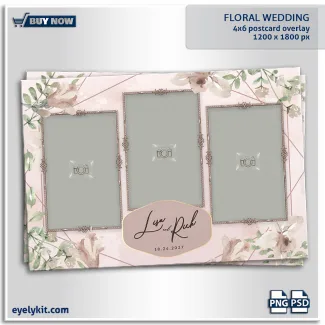 wedding flowers photo booth overlays templates. Capture the timeless romance of the "big day" with the Floral Wedding overlay template.