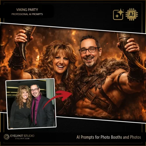 viking prompts for photo booths and photo generations. these professional digital assets allow you to offer a fierce, hyper-realistic character transformation that standard props and backdrops simply cannot match.