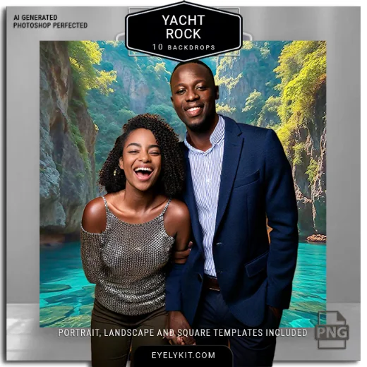 10 Yacht Rock backgrounds 2 yacht rock backgrounds for photo booths, overlays and templates. 10 masterfully generated photo booth virtual backdrops, this collection transports your guests to luxury yacht decks, neon-drenched coastal skylines, golden hour marinas, and pristine tropical beaches.