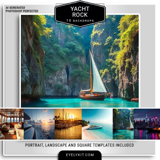 10 Yacht Rock backgrounds 5 yacht rock backgrounds for photo booths, overlays and templates. 10 masterfully generated photo booth virtual backdrops, this collection transports your guests to luxury yacht decks, neon-drenched coastal skylines, golden hour marinas, and pristine tropical beaches.