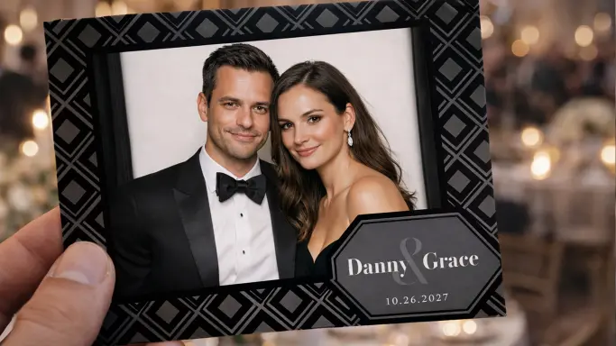 photo booth overlay templates: Custom overlays and animated graphics instantly elevate guest experiences and perceived value.