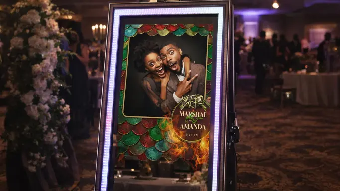 Photo Booth Graphics That Drive Premium Bookings. animation for a mirror photo booth fotomaster