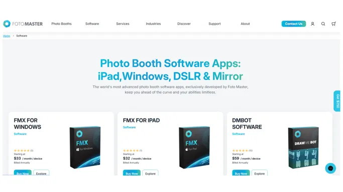 Best photo booth software 2026-fotomaster-photobooth-software-website