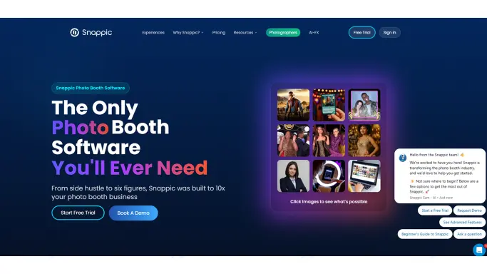 Best photo booth software 2026-snappic-booth-photobooth-software-website