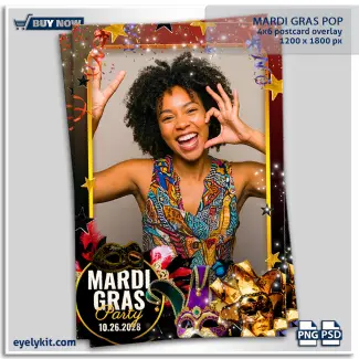 mardi gras photobooth templates.Perfect for Fat Tuesday celebrations, masquerade balls, vibrant corporate parties, and Carnival-themed birthdays, a colorful, festive aesthetic is an absolute must-have for the season. Offering a beautifully designed, richly detailed digital frame is the perfect way to secure these lucrative, high-energy bookings.